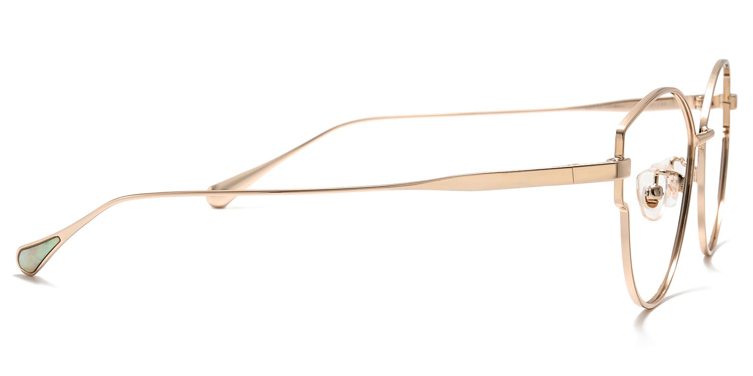 Semi Frame Rose Gold Cat Eye Glasses2