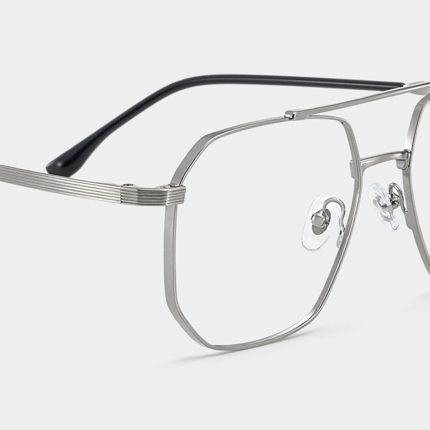Logan Silver Frame Glasses with Aviator Frame Online | ZEELOOL5