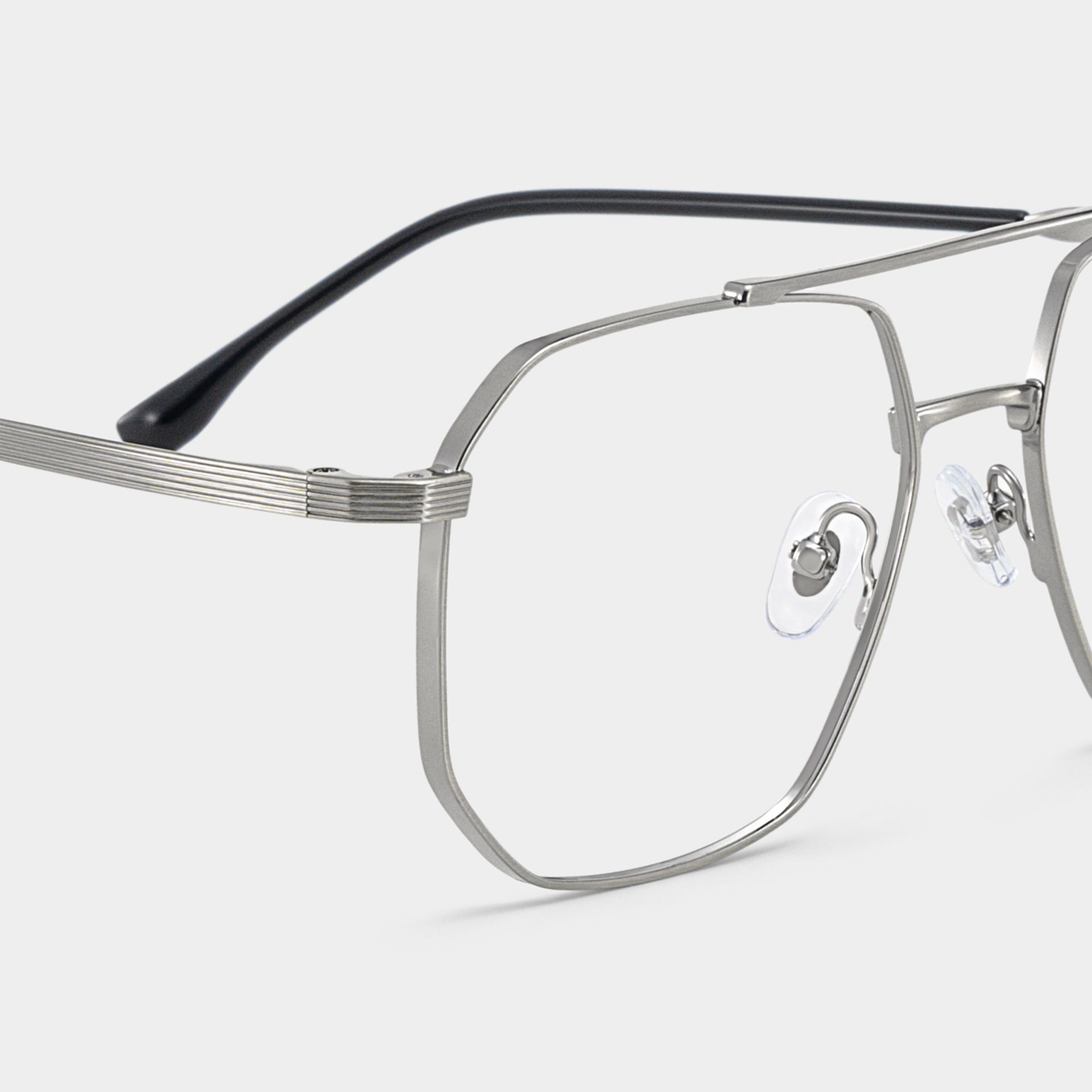 Logan Silver Frame Glasses with Aviator Frame Online | ZEELOOL5