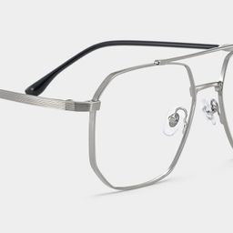 Logan Aviator Silver Glasses5