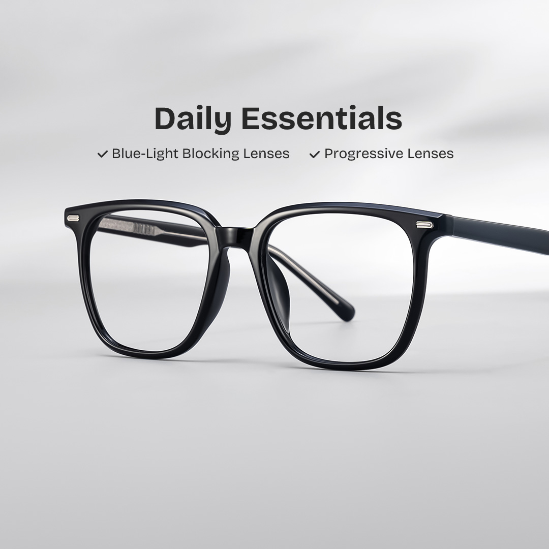 Square Black Eyeglasses Jude TR-90 Frame Glasses0