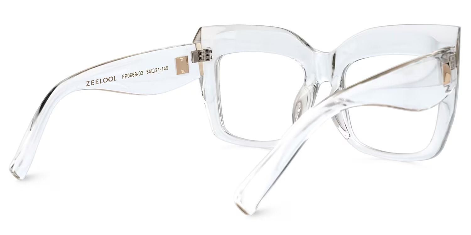 Alberta Cat Eye Clear Eyeglasses and Wide Frames3
