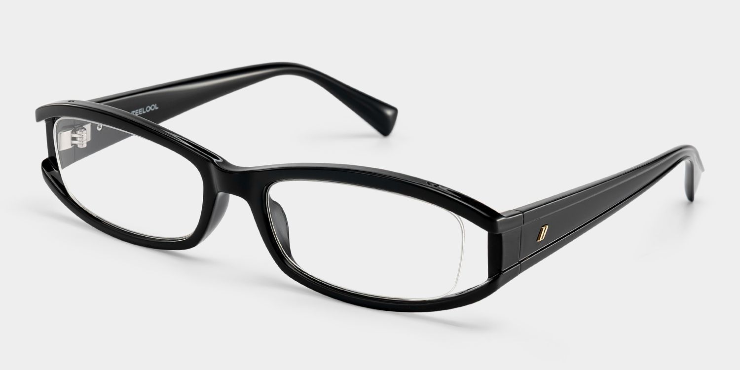 Willow Thick Black Rectangle Glasses for Teenager | ZEELOOL3