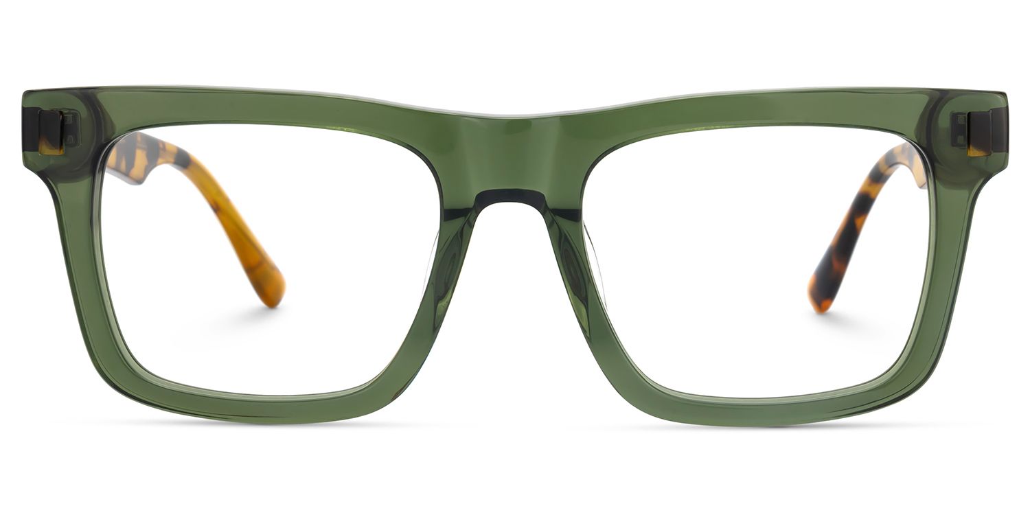 Square Green Eyeglasses Frames For Men | ZEELOOL UK1