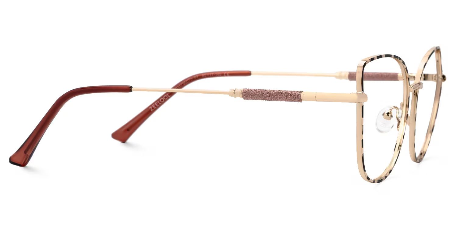 Seisay Eyeglasses in Black-Gold Cateye Design | ZEELOOL UK2