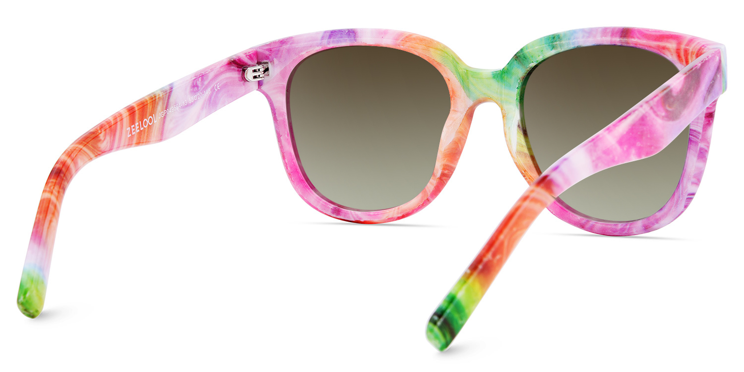 Multicolor Square Frame Glasses - Harrell on Sale | ZEELOOL UK4