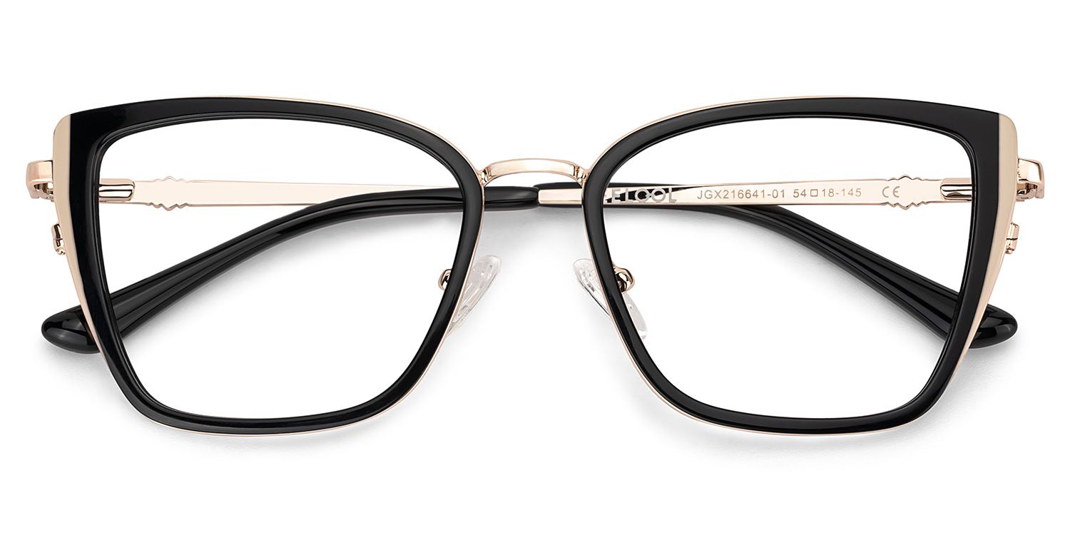 Juniper Eyeglasses in Square Black Frame | ZEELOOL UK2