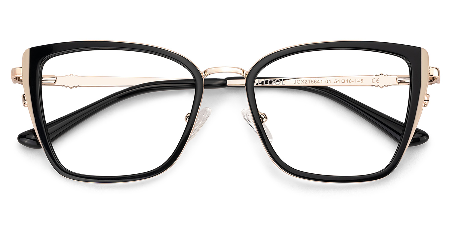 Juniper Eyeglasses in Square Black Frame | ZEELOOL UK2