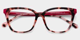 Lena Square Pink Tortoise Glasses2