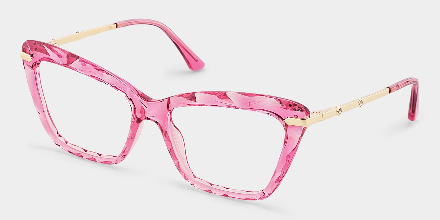Juliet Pink Cat-eye Frame Glasses for Women | ZEELOOL UK2