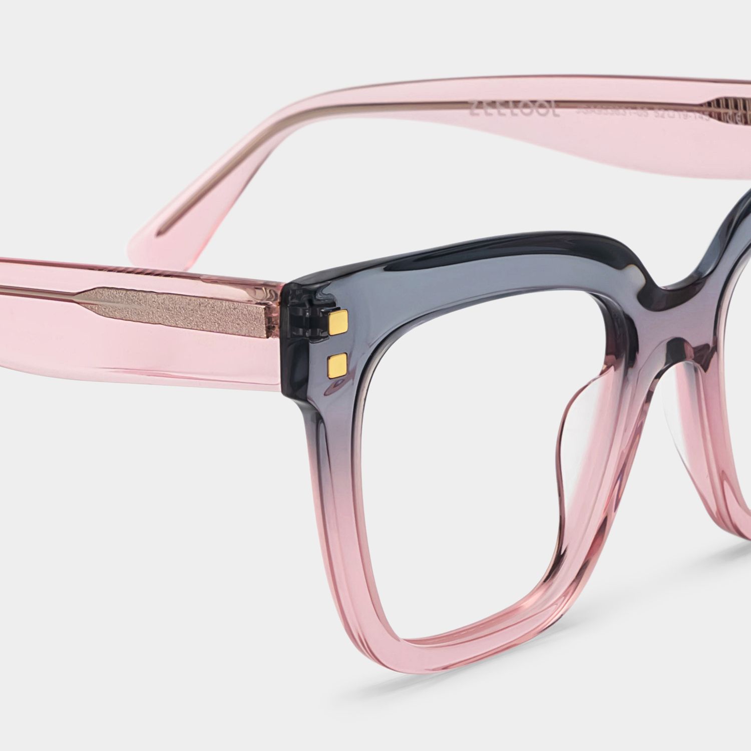 SISIKUI シシクイ　Square eye / CLEAR PINK Women's Square Prescription Eyeglasses