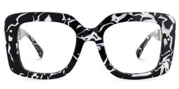 Yary Cow Pattern Square Glasses1