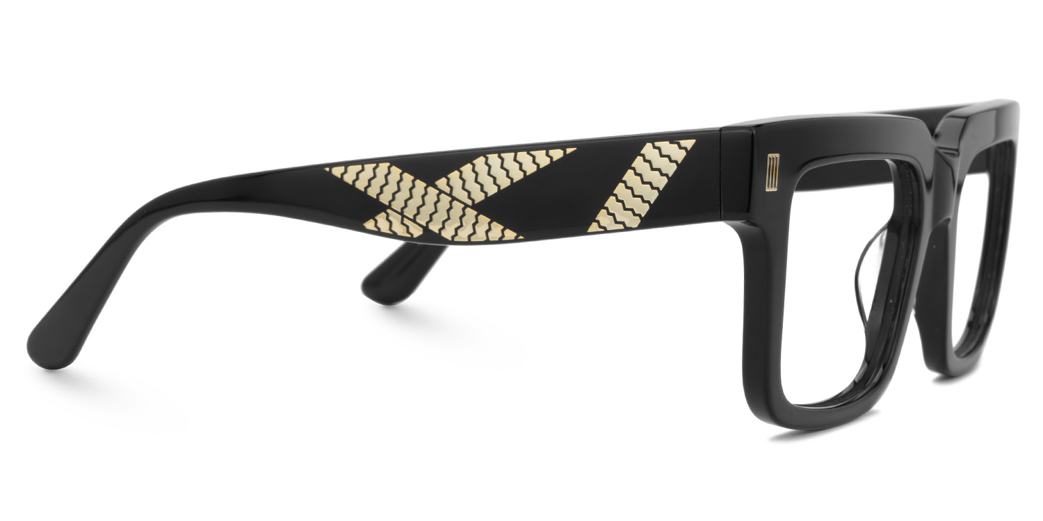 Thomason Rectangle Black Frame For Men | ZEELOOL UK3