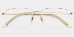 Carson Rectangle Light Gold Glasses1