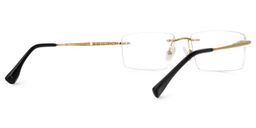 Cetina Gold Rectangle Glasses3