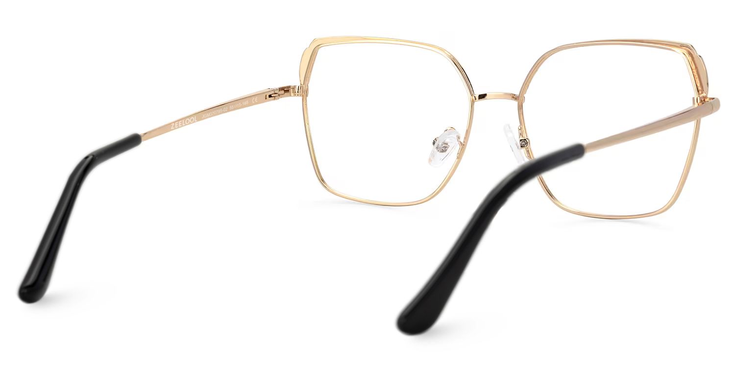 Shayla Metal Square Tortoise Frame Glasses | ZEELOOL UK3