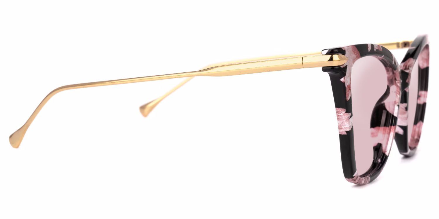 Hilary Butterfly Pink Floral Sunglasses | ZEELOOL UK2