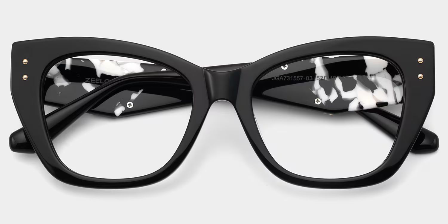 Skylar Black Frame Glasses with Butterfly Frame Online | ZEELOOL UK2