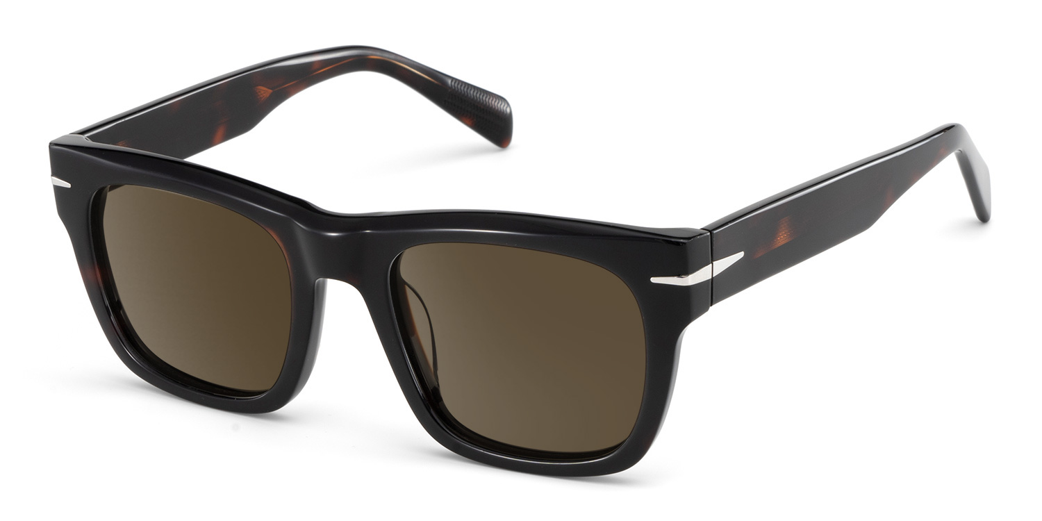 Renzo Rectangle Polarized Sunglasses in Acetate Material2