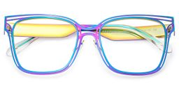 Dacarine Iridescent Square Glasses2