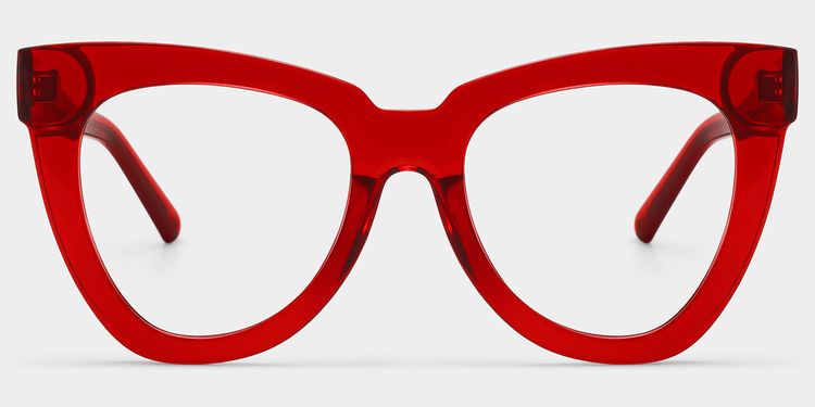 Yaser Red Cat eye Glasses