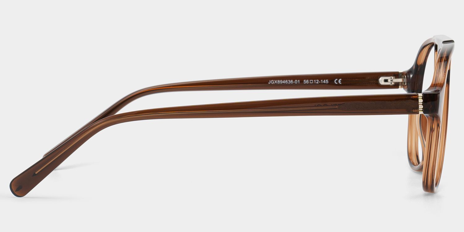Drew Brown and Orange Aviator Glasses for Women | ZEELOOL3