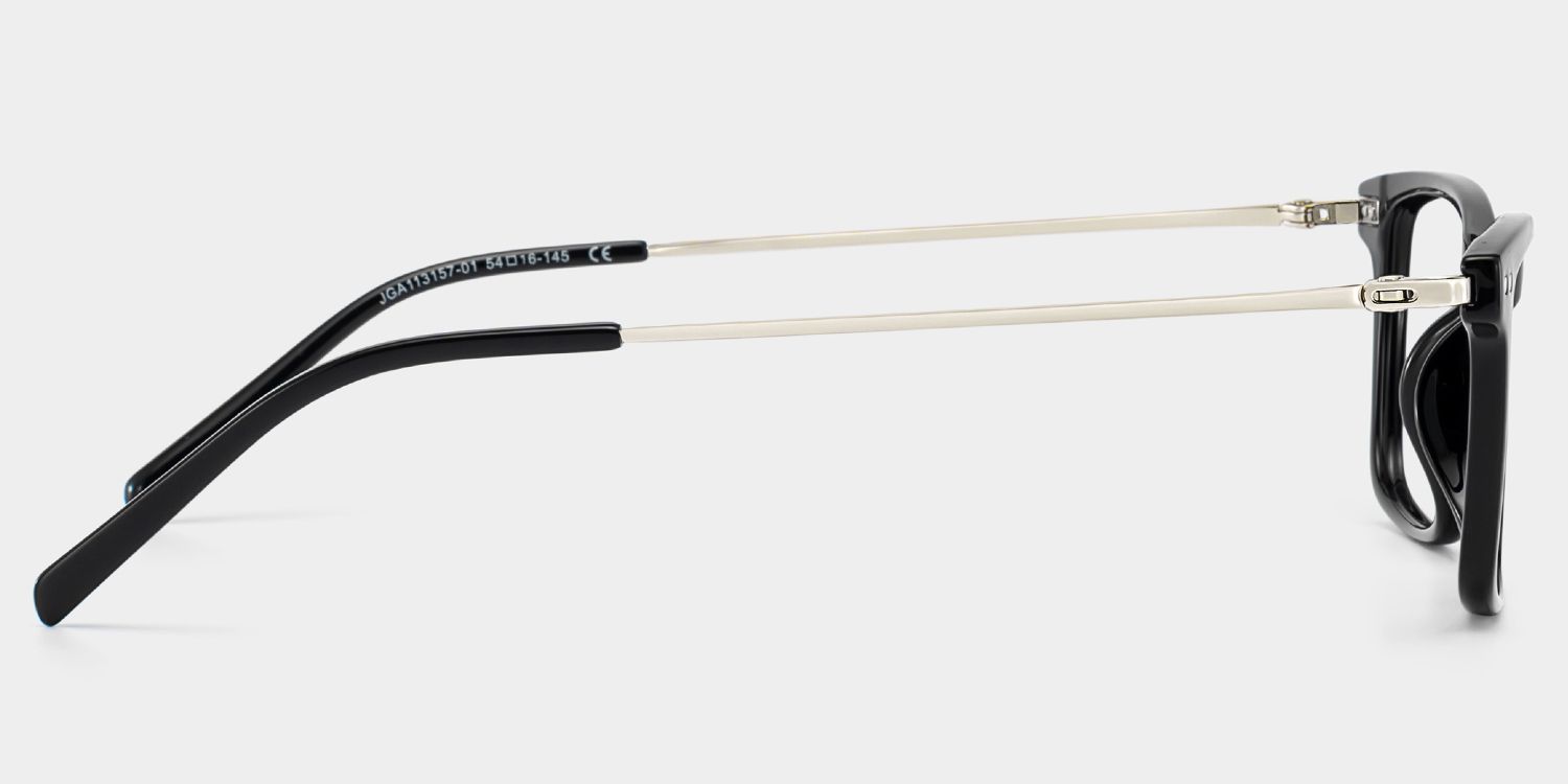 Eleanor Men's Black Rectangular Eyeglasses in TR90 for Men | ZEELOOL UK4