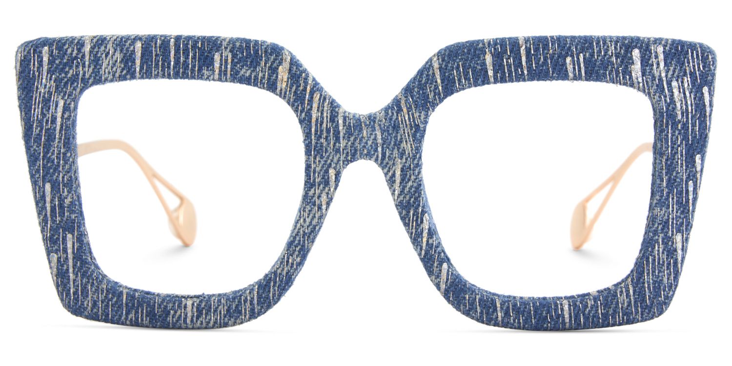 Latanya Denim Navy Blue Glitter Glasses1