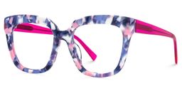 Nina Square Blue Marble Glasses2