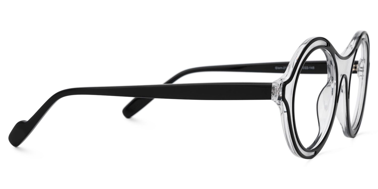 Tomasi Black Frame Glasses with Round Style Online | ZEELOOL UK2