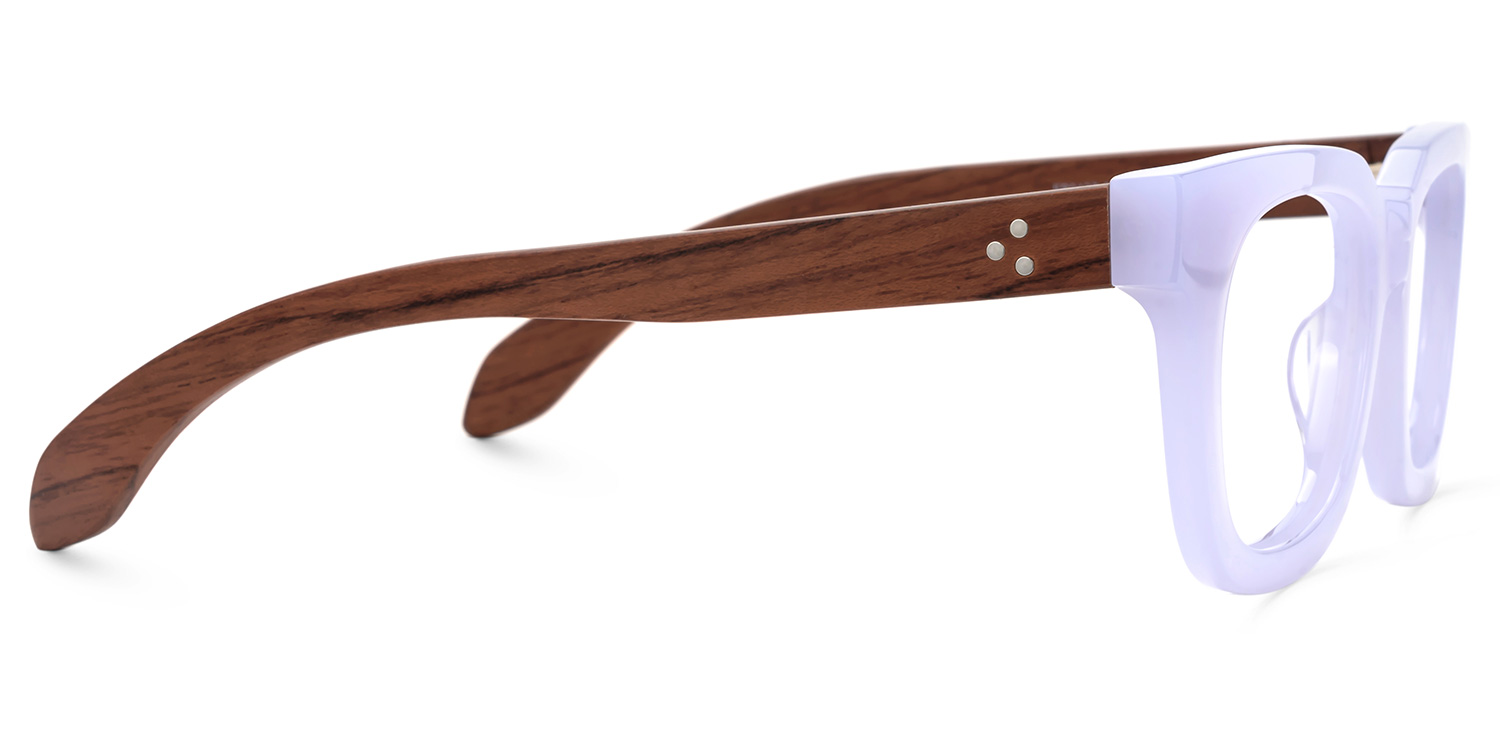 Diana Rectangle Light Purple Glasses | ZEELOOL UK2