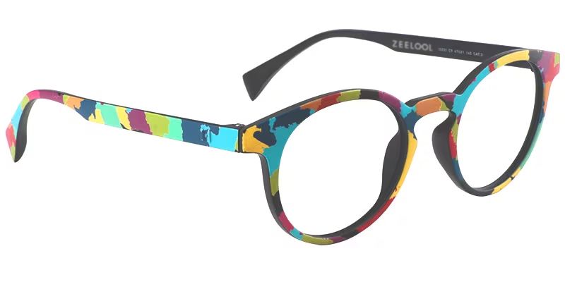 Street-Artist Round Colorful Funky Frame Glasses | ZEELOOL UK2