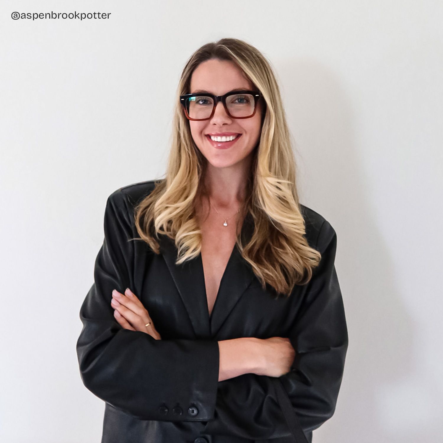 Benjamin Two-tone Wide Rectangle Glasses | ZEELOOL7