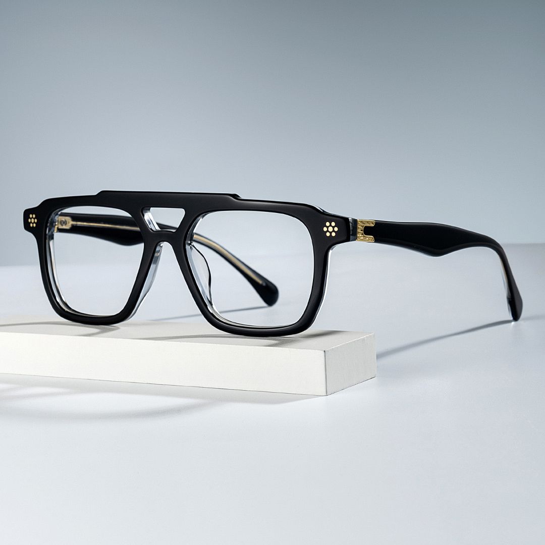 Mercurio Eyeglasses in Aviator Black Frame | ZEELOOL UK0