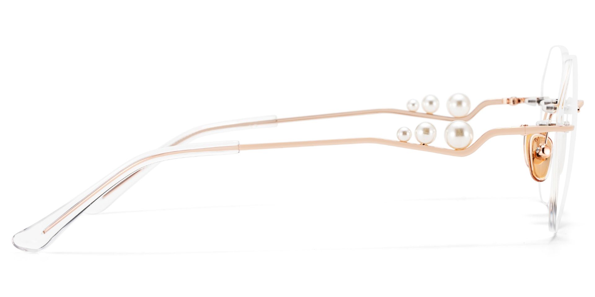 Wyatt Eyeglasses in Geometric Rose Gold Frame | ZEELOOL UK5