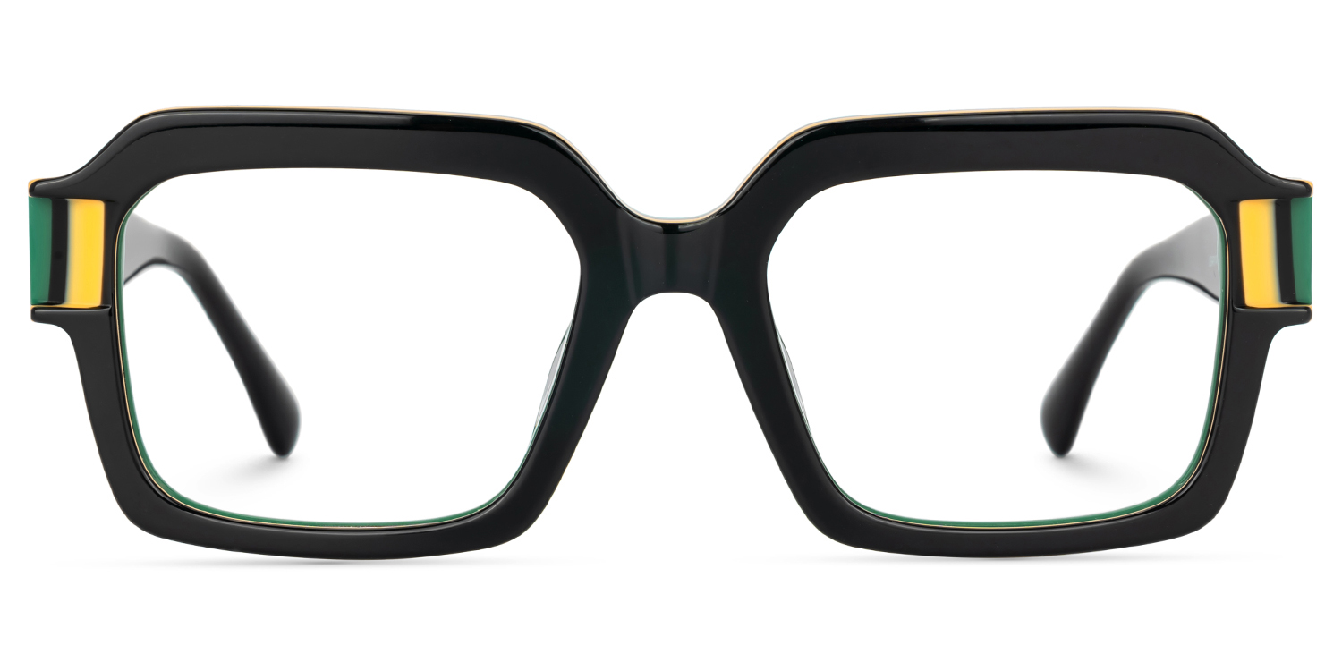 Suarez Square Men's Black Eyeglass Frames | ZEELOOL UK0
