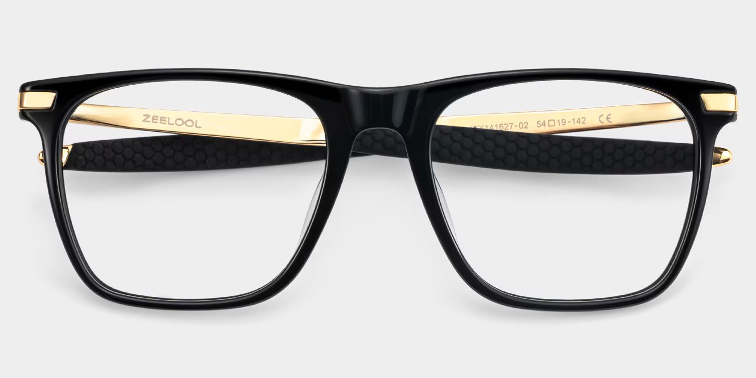 Stable Black Frame Glasses with Rectangle Frame Online | ZEELOOL UK3