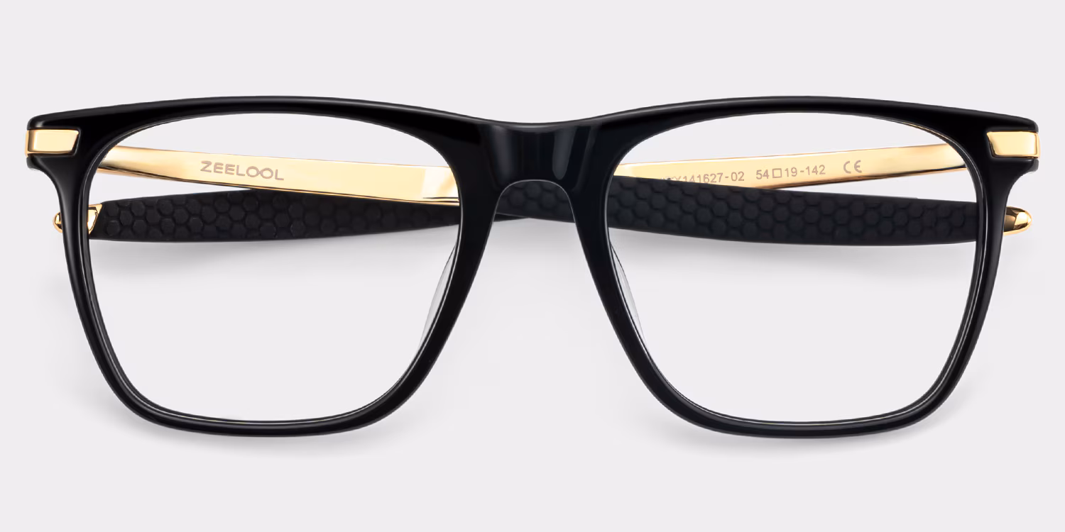 Stable Black Frame Glasses with Rectangle Frame Online | ZEELOOL UK3