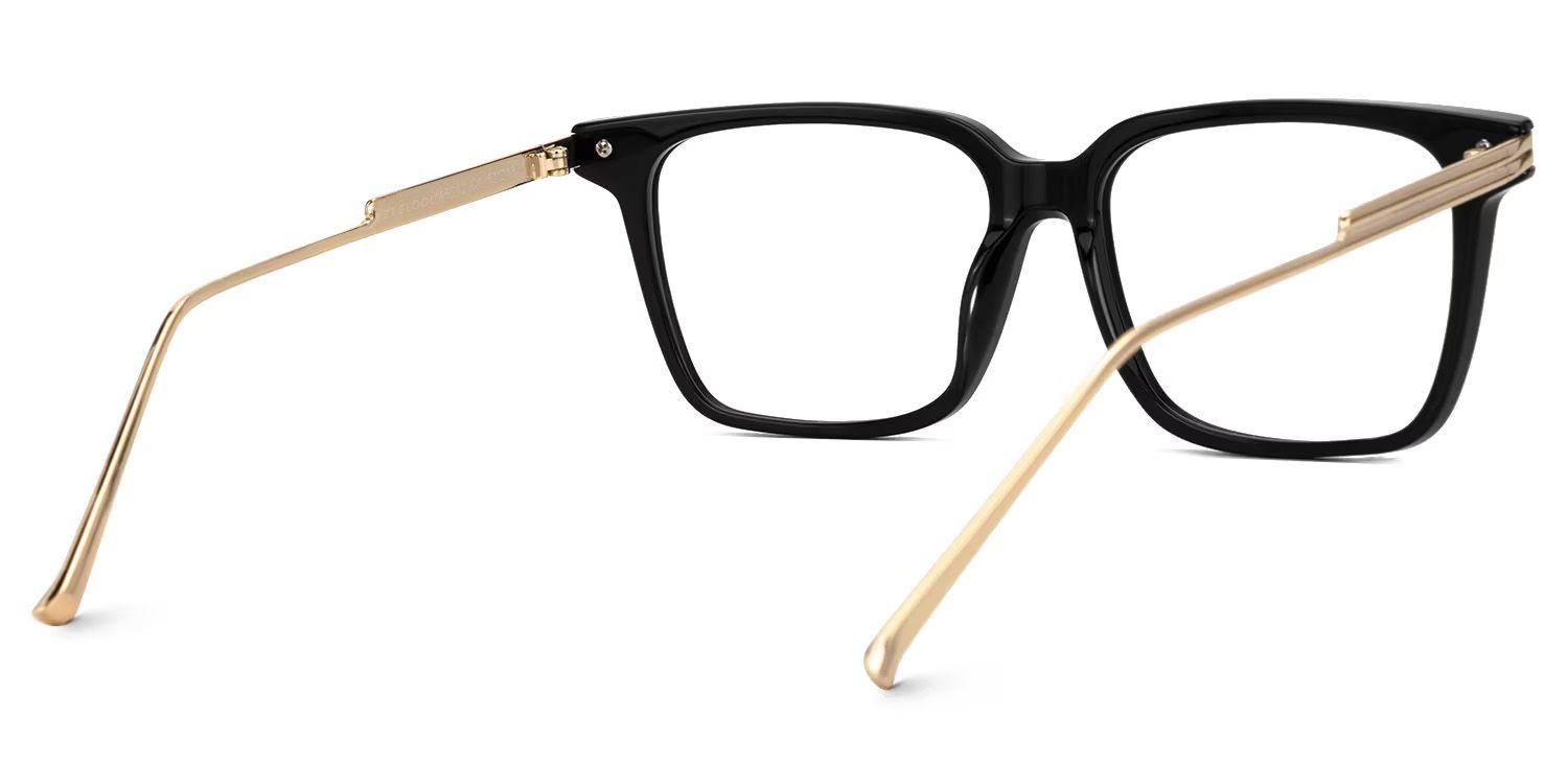 Viixen Rectangle Black Frame Glasses | ZEELOOL UK3