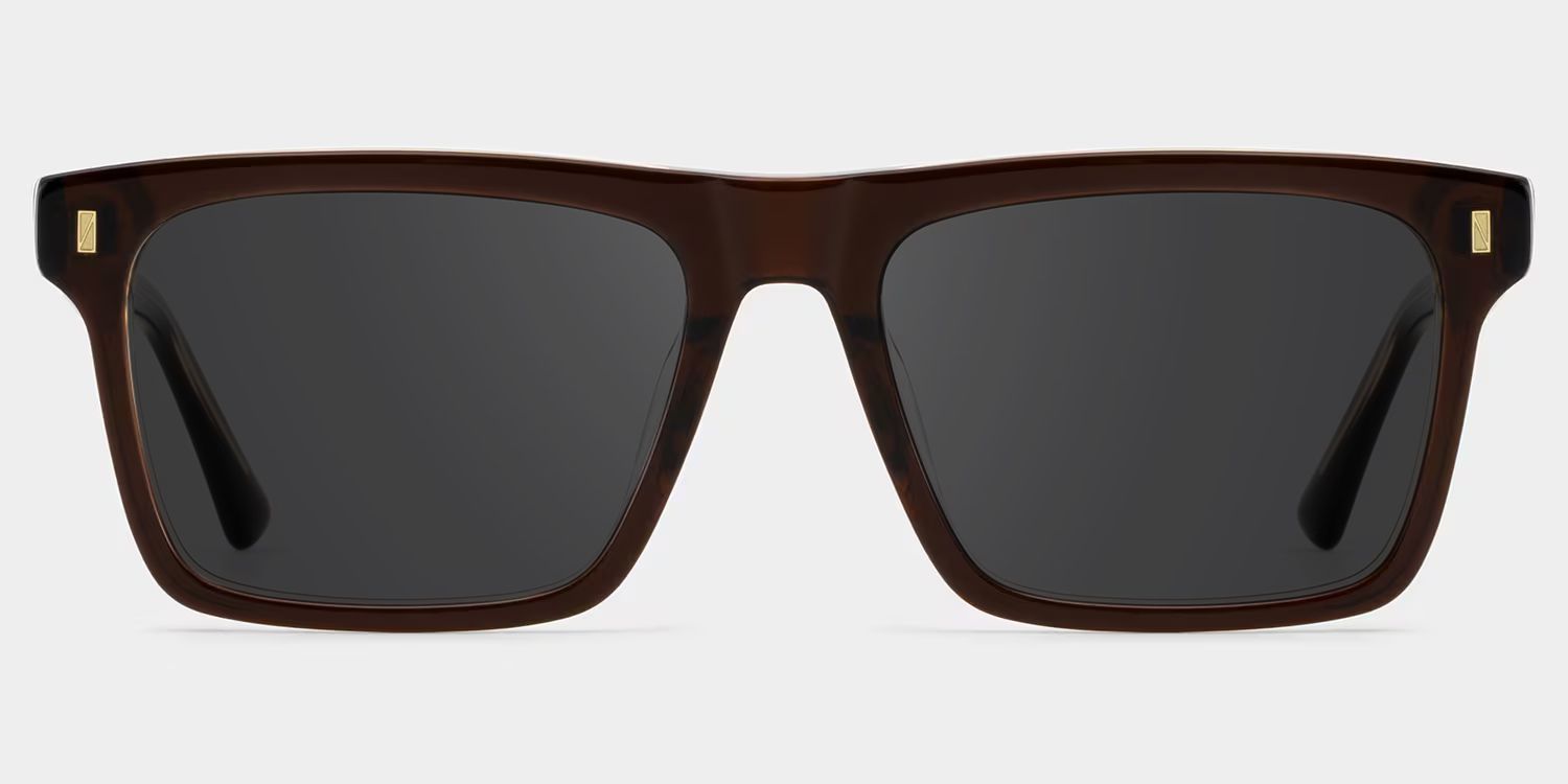 Henry Acetate Brown Rectangle Frame Sunglasses | ZEELOOL UK0