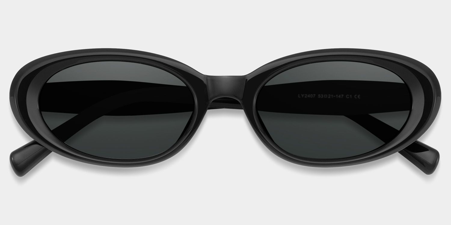Zion black Frame Polarized Sunglasses with oval Style Online | ZEELOOL UK2