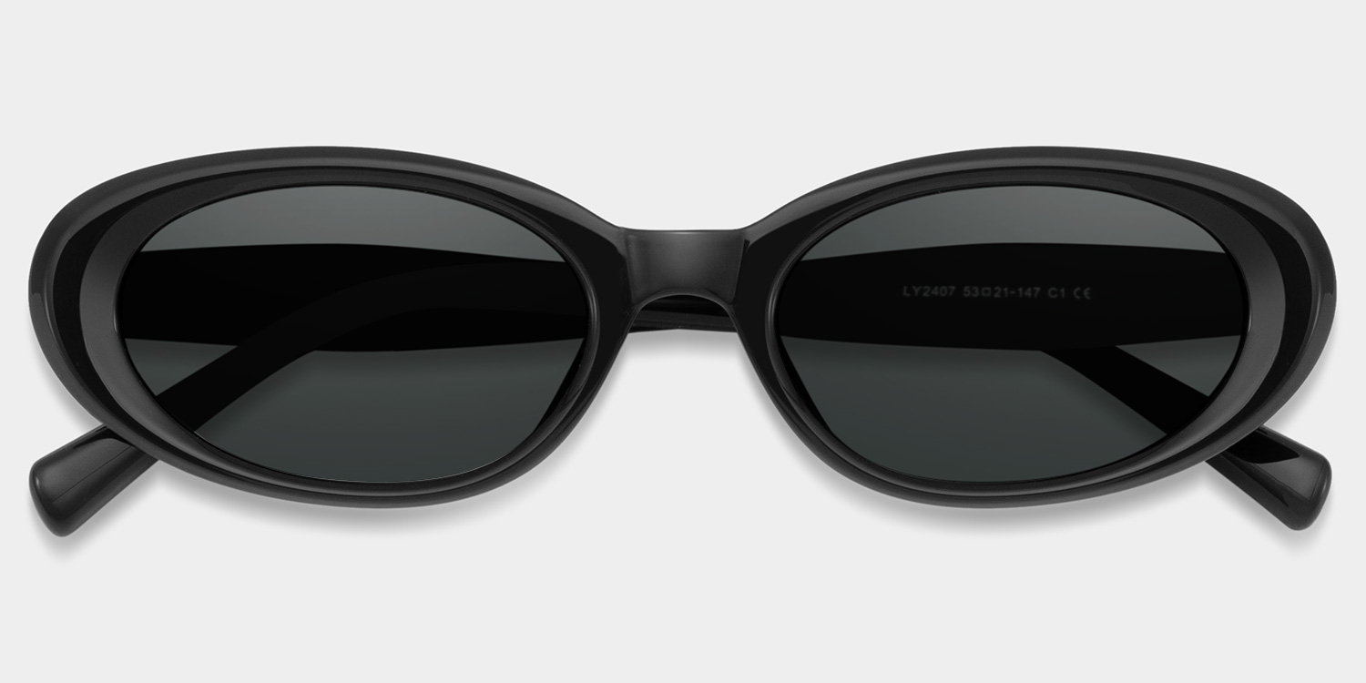 Zion Oval Black Polarized Sunglasses2