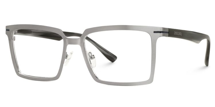 Sharma Rectangle Silver Glasses