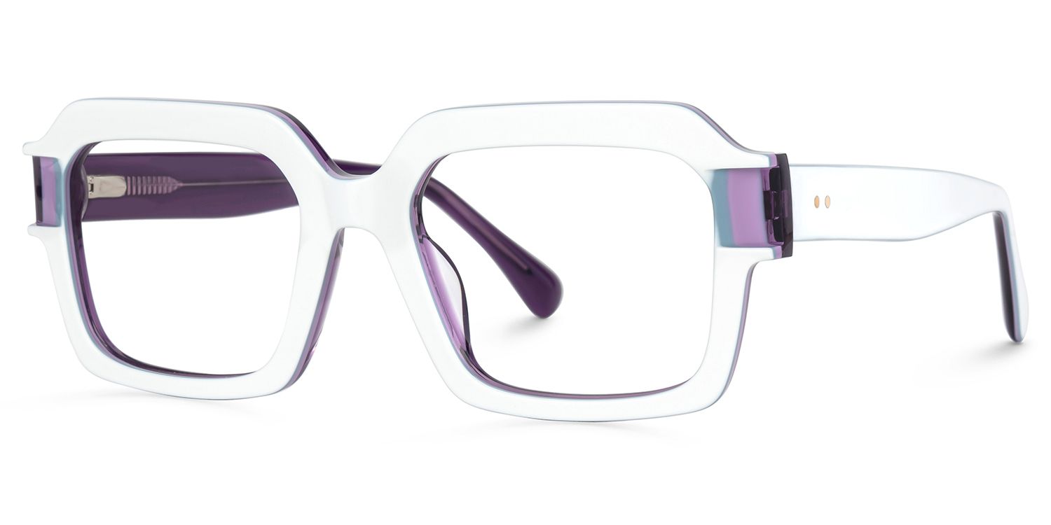 Suarez Square White Glasses Men | ZEELOOL UK1