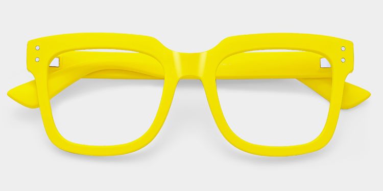 Liizbeett Square Yellow Glasses
