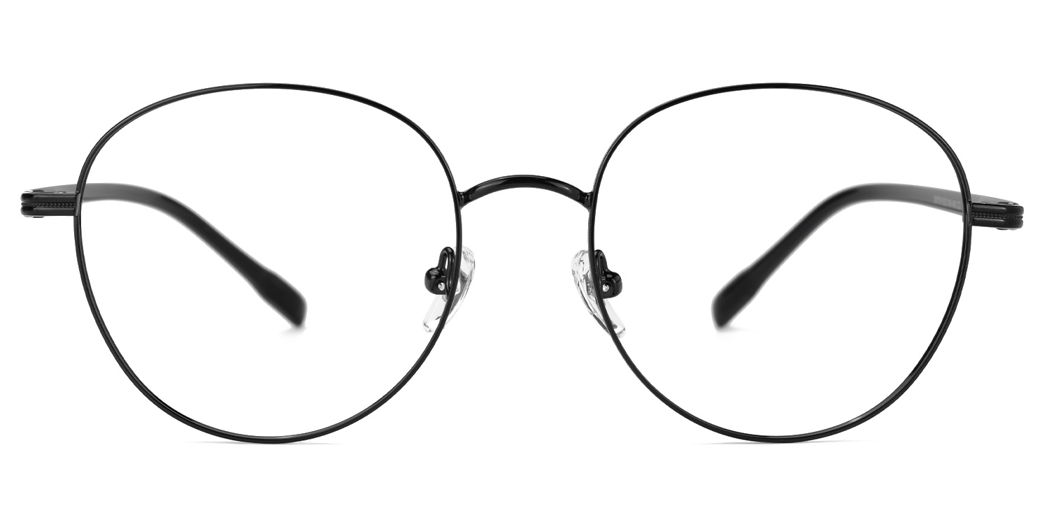 Celena Round Black Glasses0
