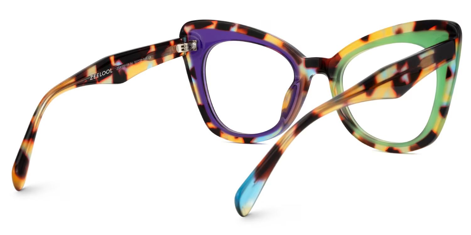 Dunkley Designer Eyeglasses in Cateye Multicolor Frame3