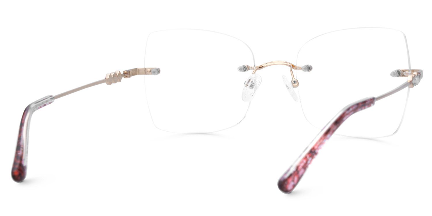 Tierney Designer Butterfly Glasses in Rimless  | ZEELOOL UK4