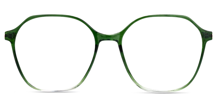Lekesha Geometric Green Glasses