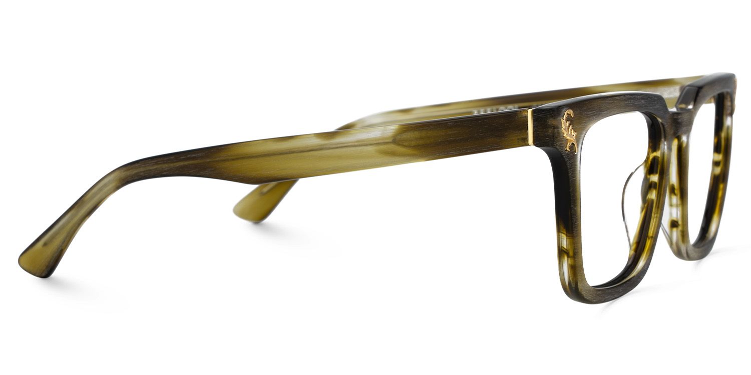 Men's Rectangular Eyeglasses Frames With Brown Color | ZEELOOL UK4